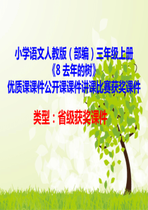 小学语文人教版(部编)三年级上册《8-去年的树》优质课课件公开课课件讲课比赛获奖课件D016