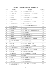 XXXX年北京市科协综合性论坛项目申报登记表