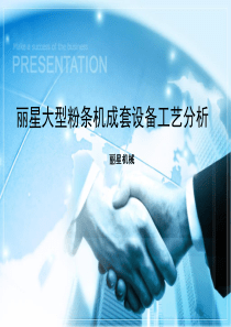 丽星大型粉条机成套设备工艺分析