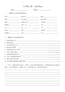 六年级上册 Unit 4测试卷