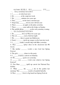 牛津6A Unit6  填空练习