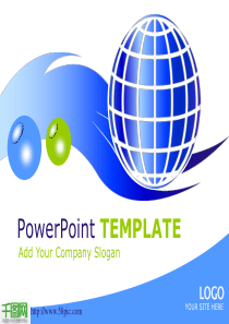 全球商务蓝色模板商务PPT模板