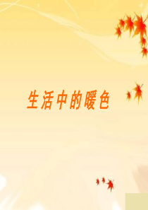 四年级上册美术第2课《生活中的暖色》人美版