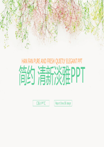 简约唯美淡雅小清新PPT模板