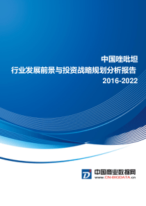 唑吡坦行业发展前景与投资战略规划分析报告(目录)