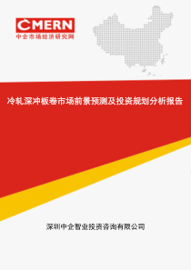 冷轧深冲板卷市场前景预测及投资规划分析报告(目录)