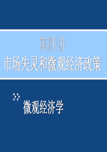 第四讲市场失灵和微观经济政策