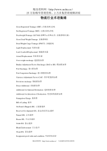物流行业术语集锦（DOC 37页）