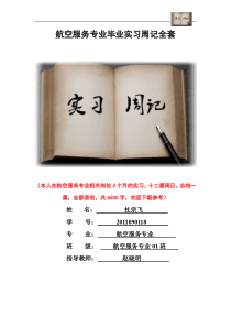 航空服务专业毕业实习周记范文原创全套