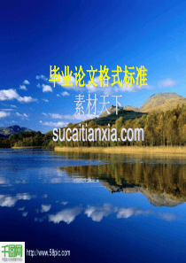 毕业论文标准格式PPT模板