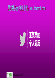 紫色淡雅个人简历PPT模板