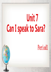 《Can-I-speak-to-Sara-please》中职英语(基础模块-第1册)Unit-7【高