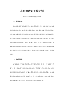 小学科任组教研工作计划