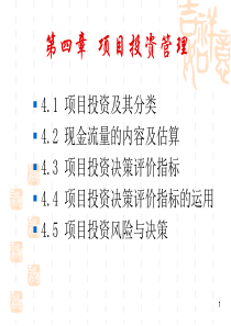《财务管理》第四章项目投资管理