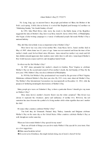 About Mothers Day-关于母亲节