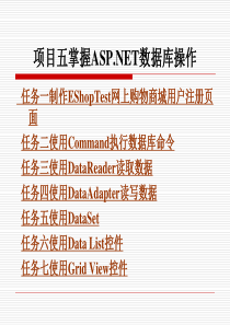 《ASPN--(北京理工大学出版)-项目五掌握ASPN数据库操作