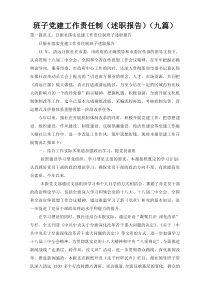 班子党建工作责任制（述职报告）（九篇）