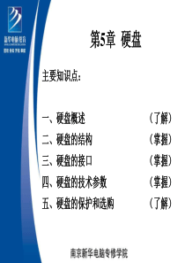 南京新华电脑专修学院计算机硬件维护基础-第22课-第5章-硬盘介绍---副本