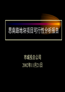 上海思南路地块项目可行性分析报告(87页)