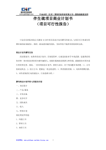 伴生硫项目商业计划书