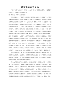 师范专业实习总结