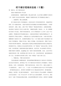 村干部示范培训总结（十篇）