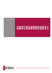 世联_高端项目案场销售接待流程设计_34P