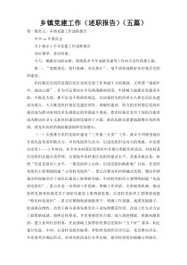 乡镇党建工作（述职报告）（五篇）