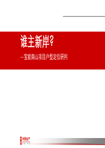 中原-深圳宝能南山项目户型定位研判-107PPT