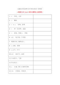 人教版九年级全册Unit10知识点默写(含答案)