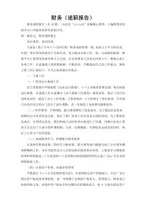 财务（述职报告）3