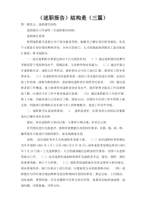 （述职报告）结构是（三篇）