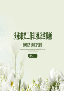淡雅唯美工作总结汇报PPT模板