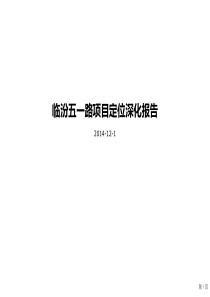 临汾五一路某项目定位深化报告