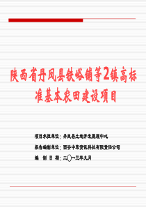 丹凤县铁峪铺等2镇高标准基本农田建设项目可研报告