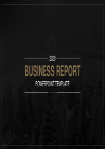 高端酷黑商务报告PPT模板