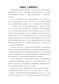 法制办（述职报告）