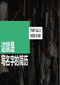 个性图片排版样式平面设计专业个人简历PPT模板