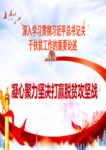 凝心聚力坚决打赢脱贫攻坚战