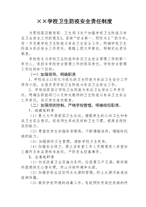 卫生防疫安全责任制度2020(新)