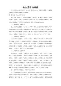 安全月活动总结7