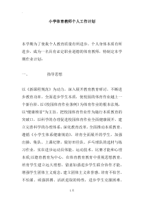 小学体育教师个人工作计划-2