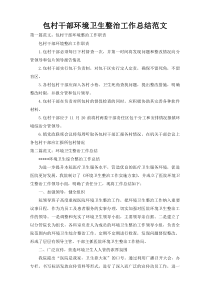 包村干部环境卫生整治工作总结范文