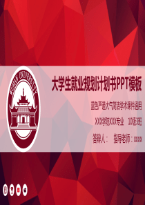 大学生就业规划计划书PPT模板