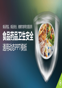 大气食品安全药品卫生健康饮食汇报总结PPT模板