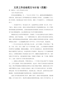 文员工作总结范文与计划（四篇）