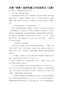 乡镇“两新”组织党建工作总结范文（五篇）