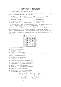 《遗传与进化》期中测试题