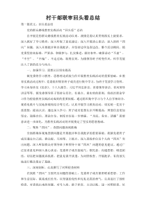 村干部联审回头看总结