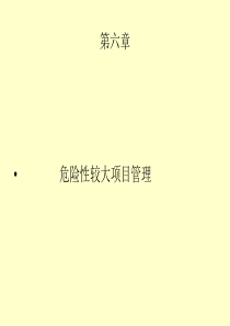 六危险性较大项目管理